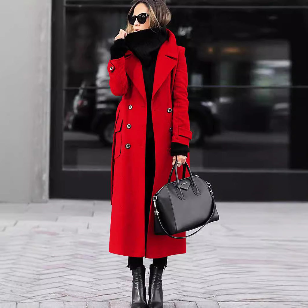 Casaco em lã casual outono inverno para mulher