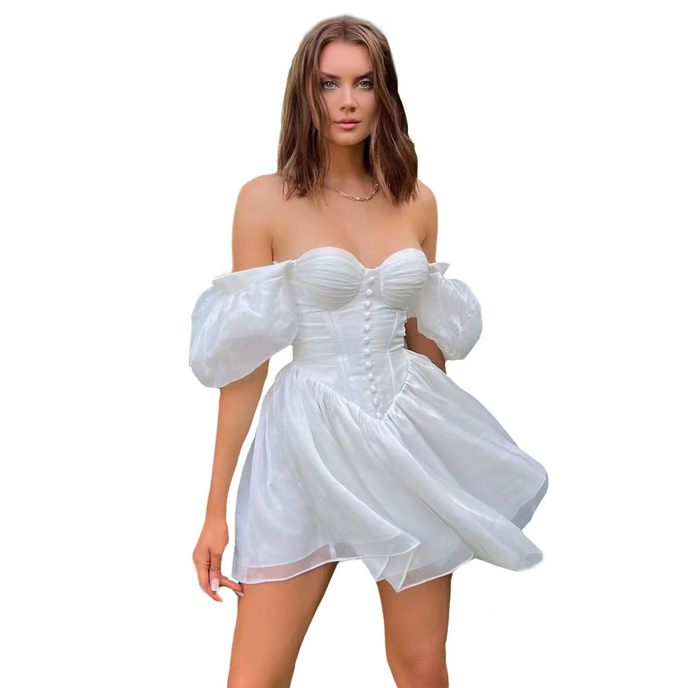 Vestido com Pregas e Corte Justo - Veron&Co