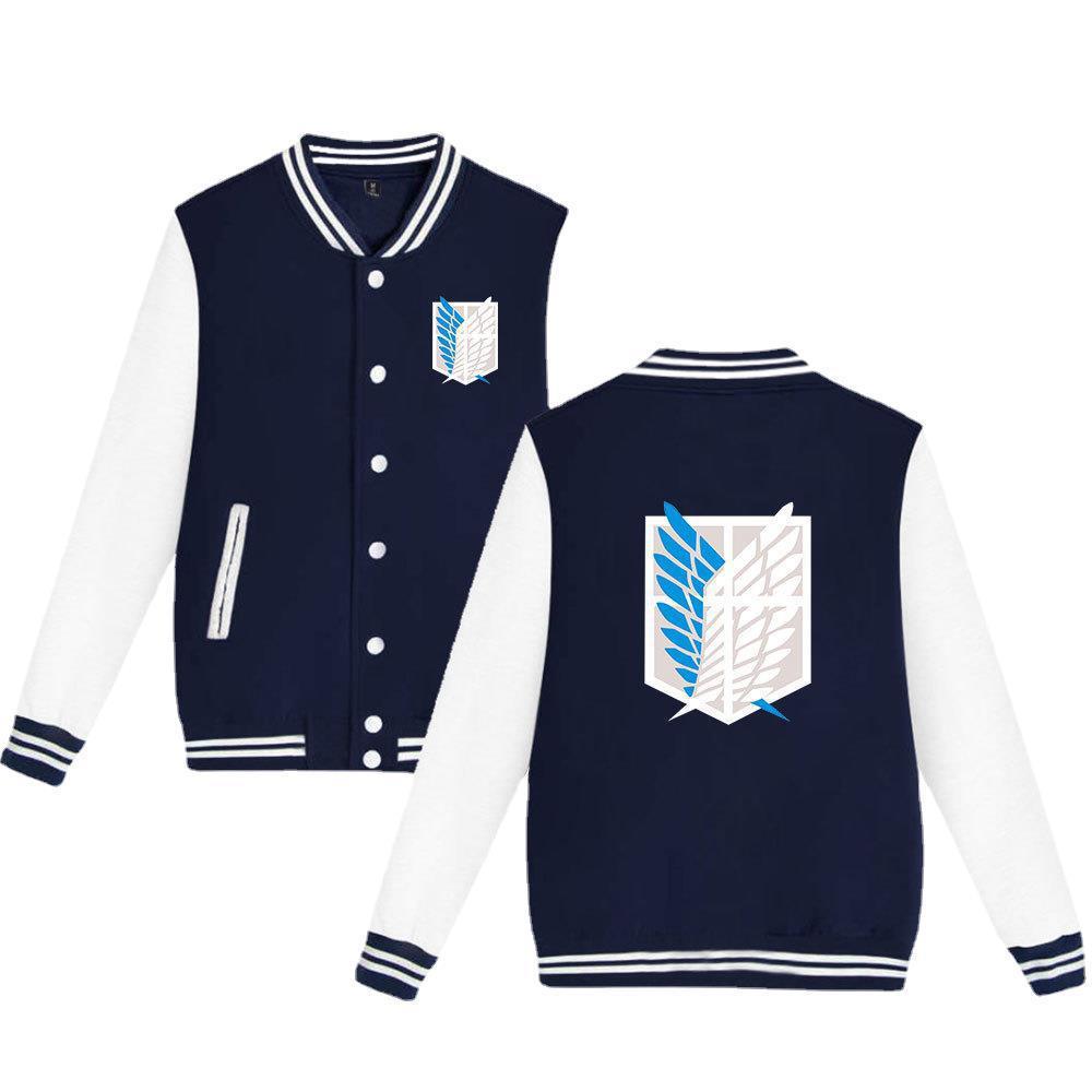 Embroidered Varsity Jacket — Men