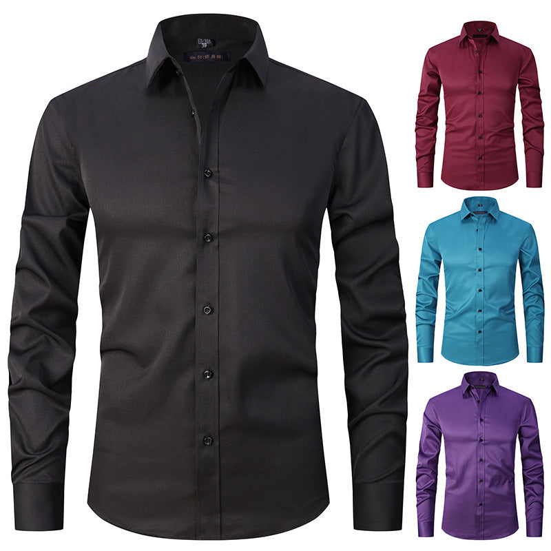 Camisa Slim Formal Anti-ruga Veron&Co, detalhe do tecido