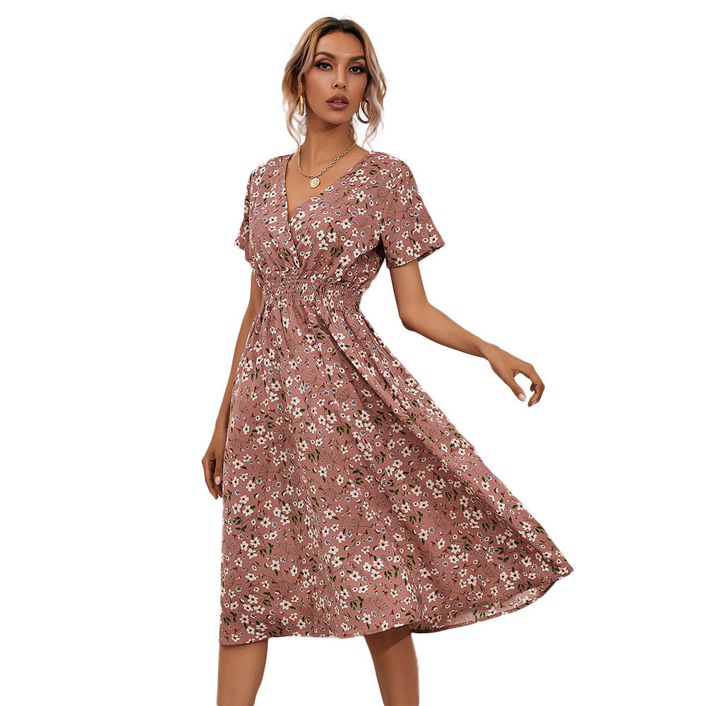 Vestido com Estampado Floral e Estampado - Veron&Co