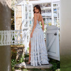 Vestido Longo com Marcação de Cintura - Veron&Co