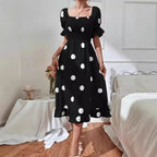 Vestido com Poás e Folhos - Veron&Co