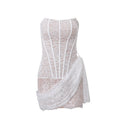 Vestido em Renda com Um Só Ombro - Veron&Co