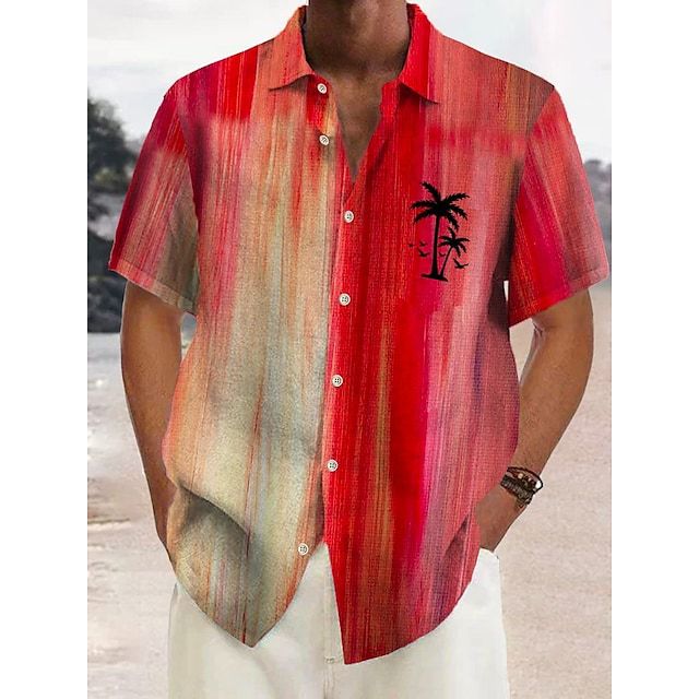 Camisa Estampada Tropical de Manga Curta Veron&Co, vista frontal