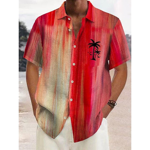 Camisa Estampada Tropical de Manga Curta Veron&Co, vista frontal