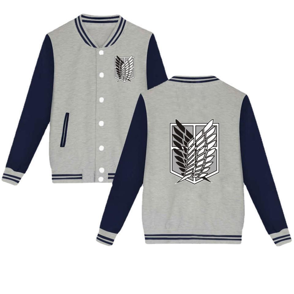 Embroidered Varsity Jacket — Men