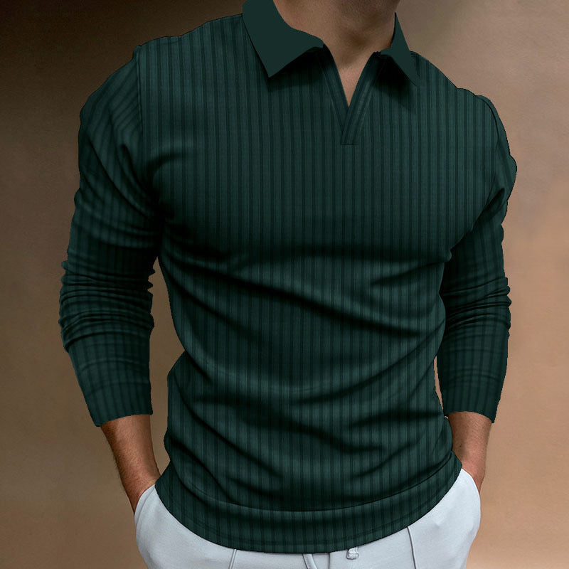 Polo Gola Alta às Riscas Verticais Veron&Co, vista traseira