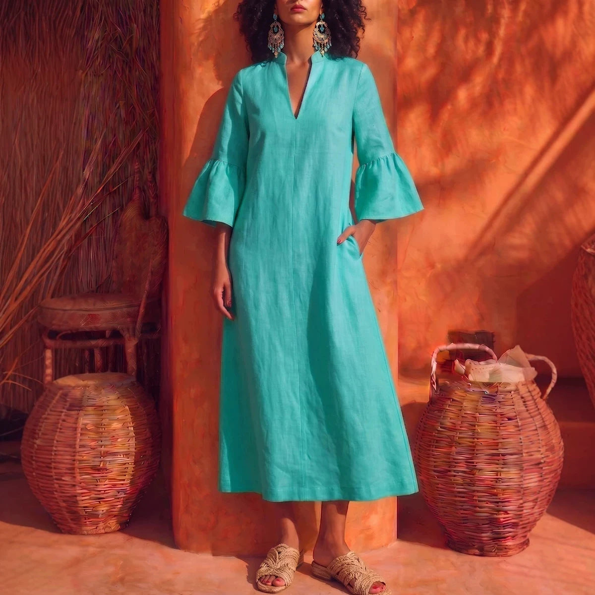 Vestido com Folhos - Veron&Co