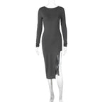 Vestido com Costas Nuas e Abertura Lateral - Veron&Co