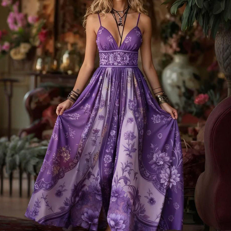 Vestido Longo com Costas Nuas e Inspiração Vintage - Veron&Co