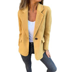 Blazer em Lã com Lapela e Botões