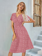 Vestido com Estampado Floral e Estampado - Veron&Co