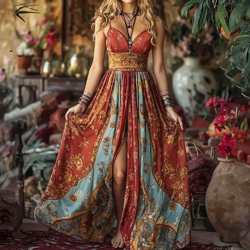 Vestido Longo com Costas Nuas e Inspiração Vintage - Veron&Co