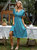 Vestido com Estampado Floral e Estampado - Veron&Co