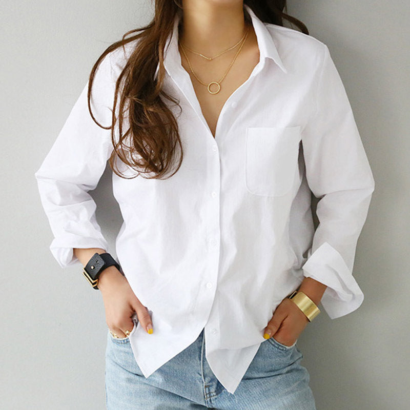 Camisa Slim em Algodão de Gola Clássica Veron&Co, vista lateral