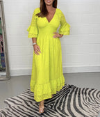 Vestido com Decote em V - Veron&Co