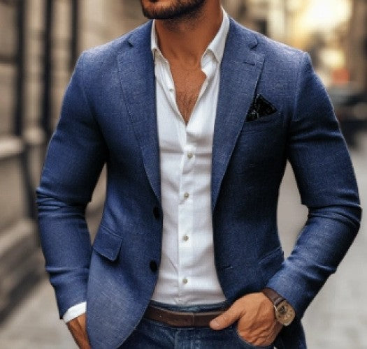 Blazer Casual Xadrez Estampado
