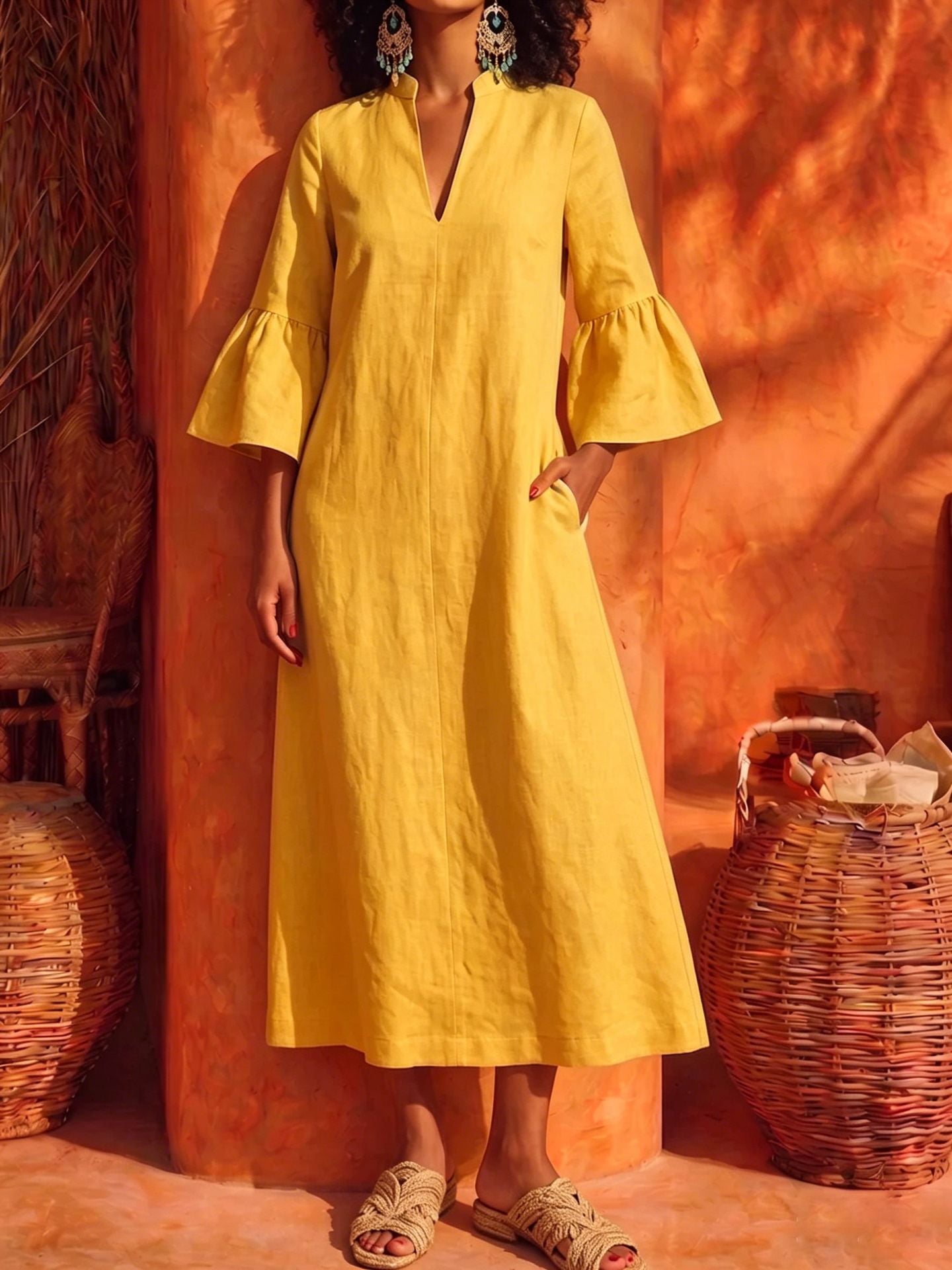 Vestido com Folhos - Veron&Co