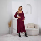 Vestido com Folhos e Cintura Alta - Veron&Co