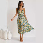 Vestido com Estampado e Folhos - Veron&Co