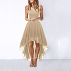 Vestido em Chiffon com Recortes Vazados - Veron&Co