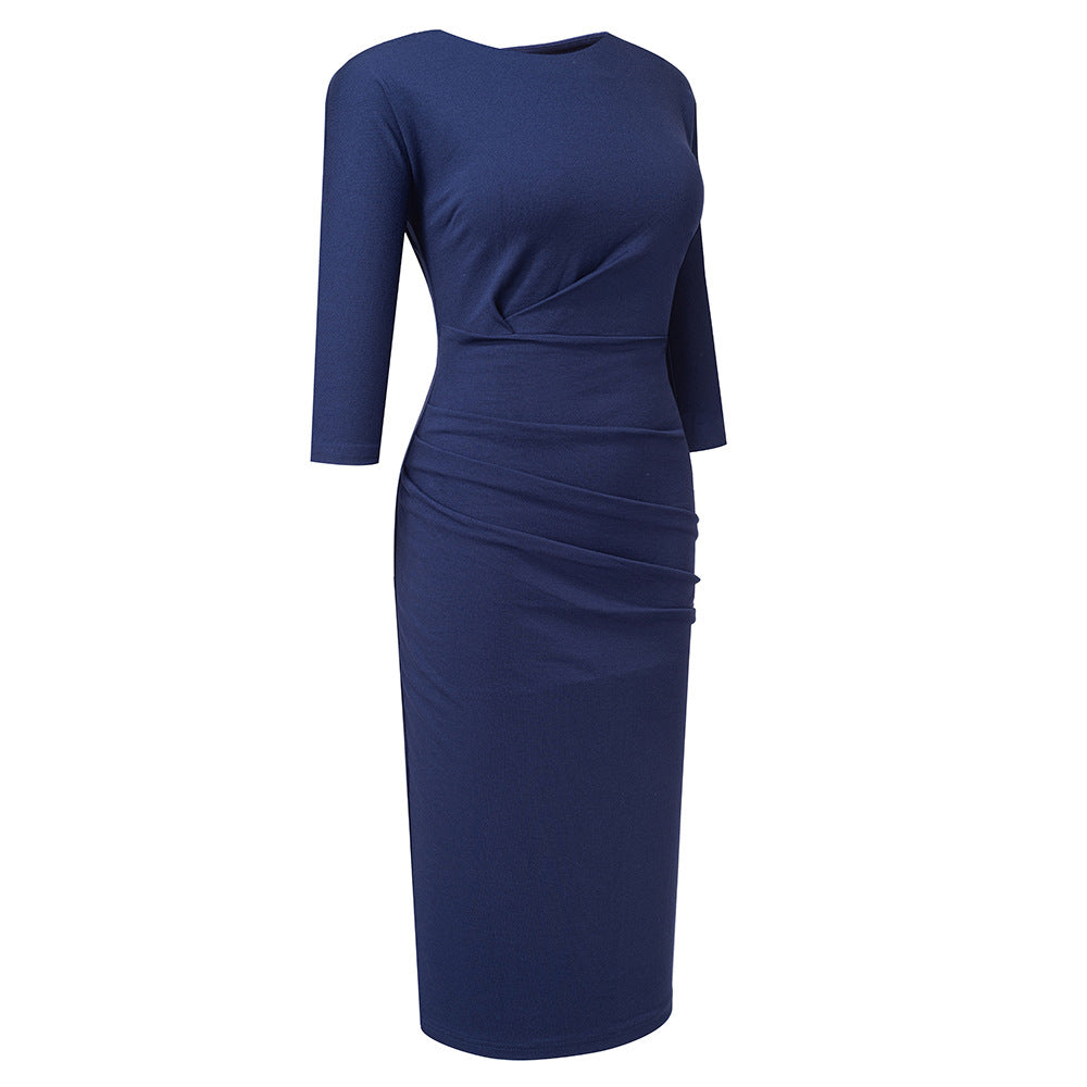 Vestido com Pregas e Efeito Envolvente - Veron&Co