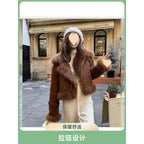 Green Fur Motorcycle Jacket