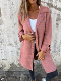 Midi Coat with Lapels and Pockets