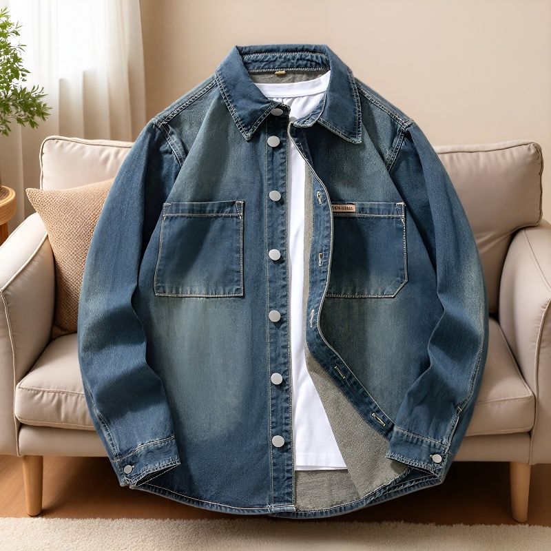 Camisa de Ganga Oversized Lavada Veron&Co, vista lateral