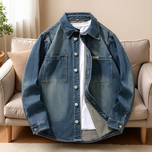 Camisa de Ganga Oversized Lavada Veron&Co, vista lateral