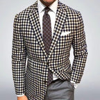Blazer Casual Xadrez Estampado