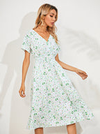 Vestido com Estampado Floral e Estampado - Veron&Co