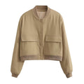 High-Neck Coat with Pockets