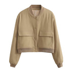 High-Neck Coat with Pockets