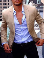 Blazer Casual Xadrez Estampado