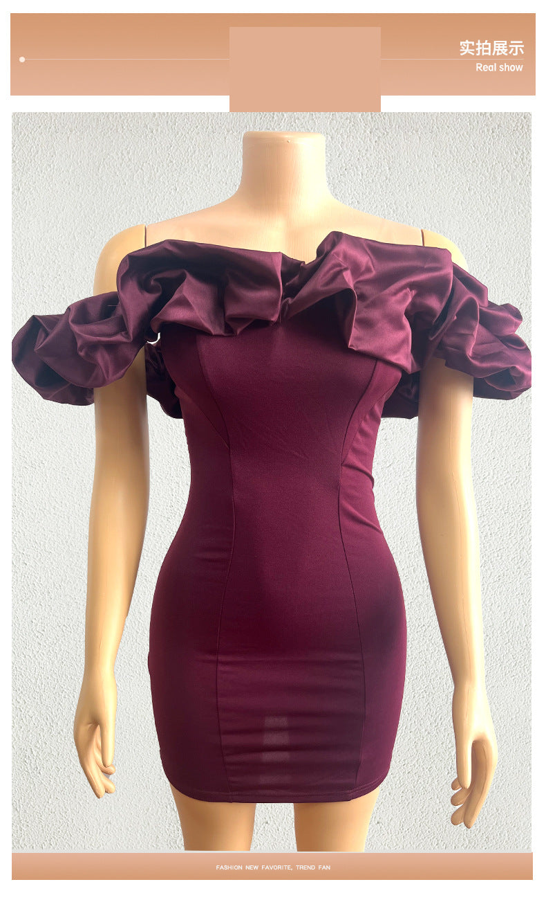Vestido com Folhos e Pregas - Veron&Co