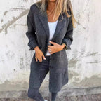 Midi Coat with Lapels and Pockets