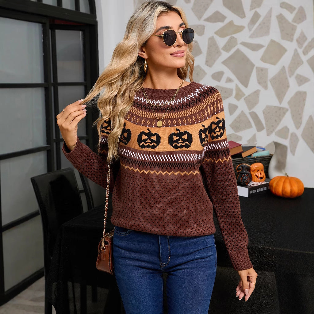 Polka-Dot Knit Sweater