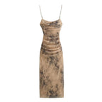 Vestido em Seda com Inspiração Vintage e Estampado - Veron&Co