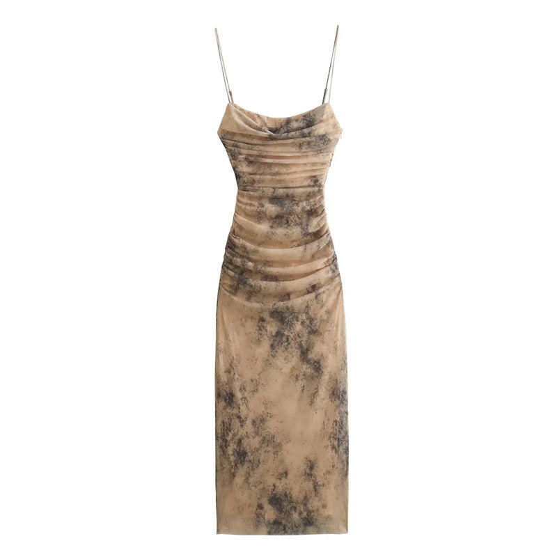 Vestido em Seda com Inspiração Vintage e Estampado - Veron&Co