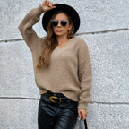 Plain V-Neck Sweater