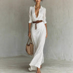 Vestido com Corte Assimétrico e Pregas - Veron&Co