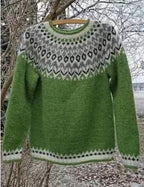 Two-Tone Round-Neck Sweater
