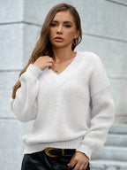 Plain V-Neck Sweater