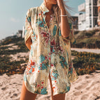 Túnica Praia em Chifon Estampado Veron&Co, detalhe do estampado