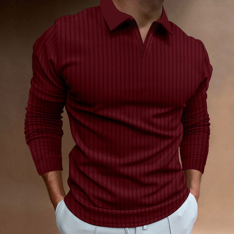 Polo Gola Alta às Riscas Verticais Veron&Co, imagem de conjunto