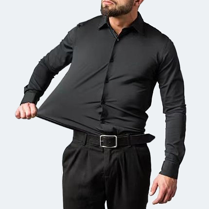 Camisa Slim Formal Anti-ruga Veron&Co, em uso