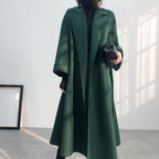 Cashmere Midi Coat with Bow