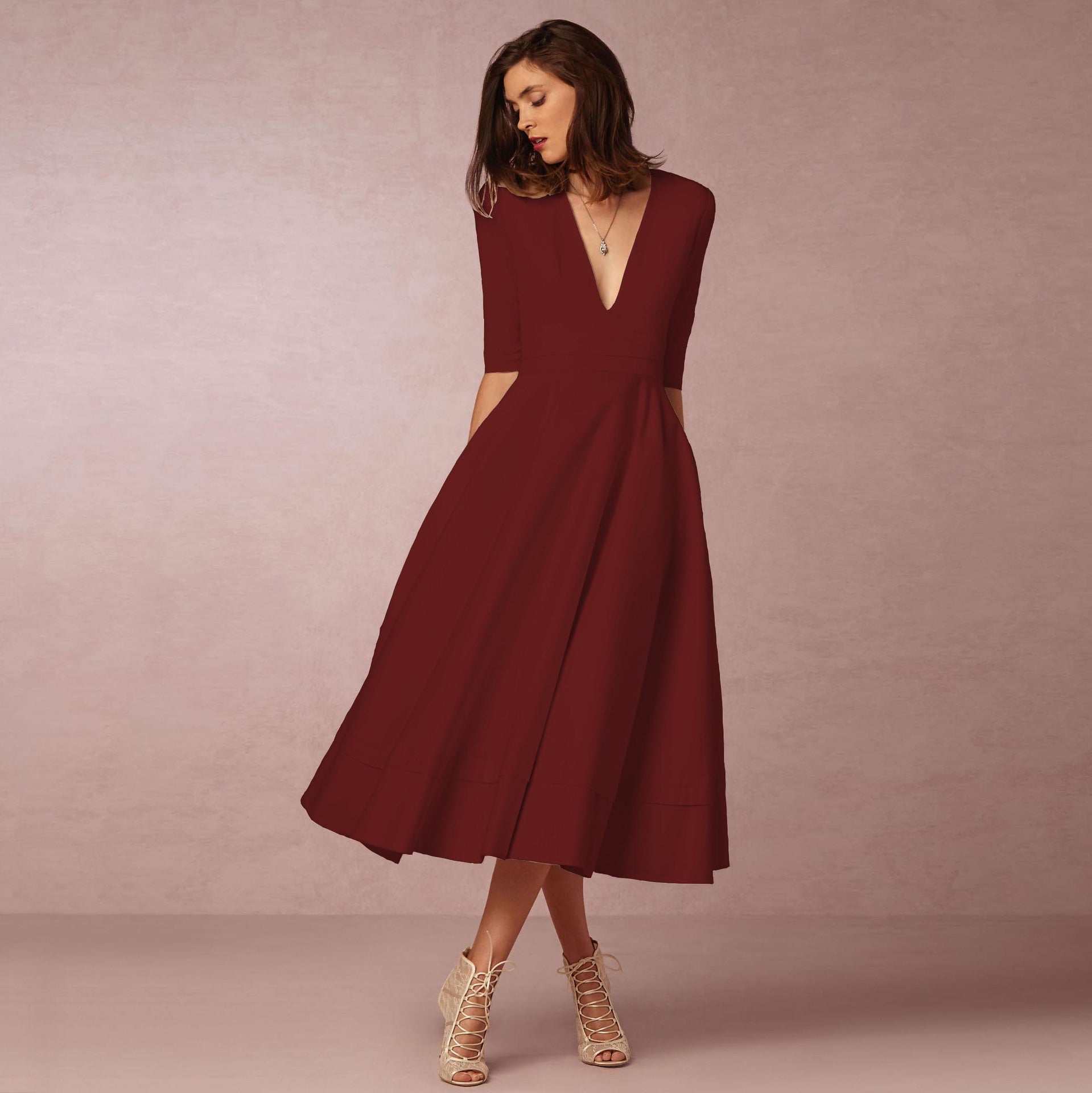 Vestido com Corte Evasê - Veron&Co
